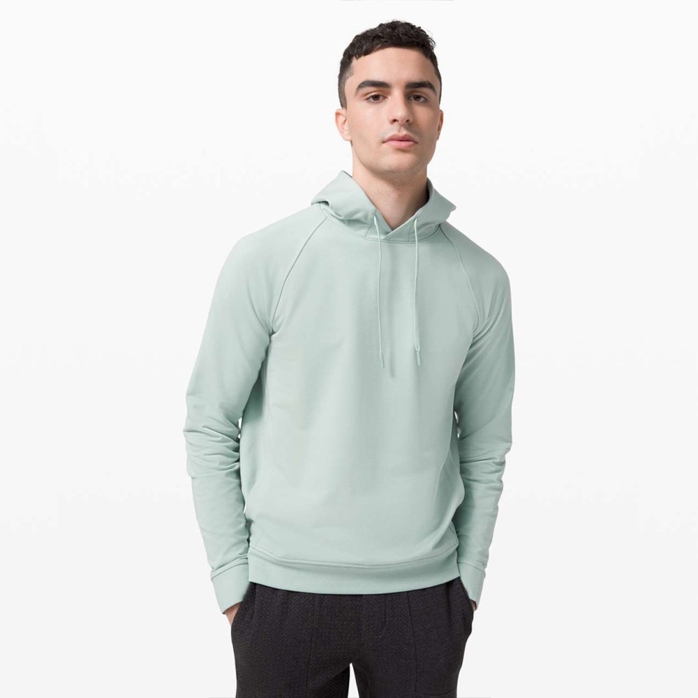 lululemon  city sweat french terry pullover sweatshirt in hazy jade, size xxl